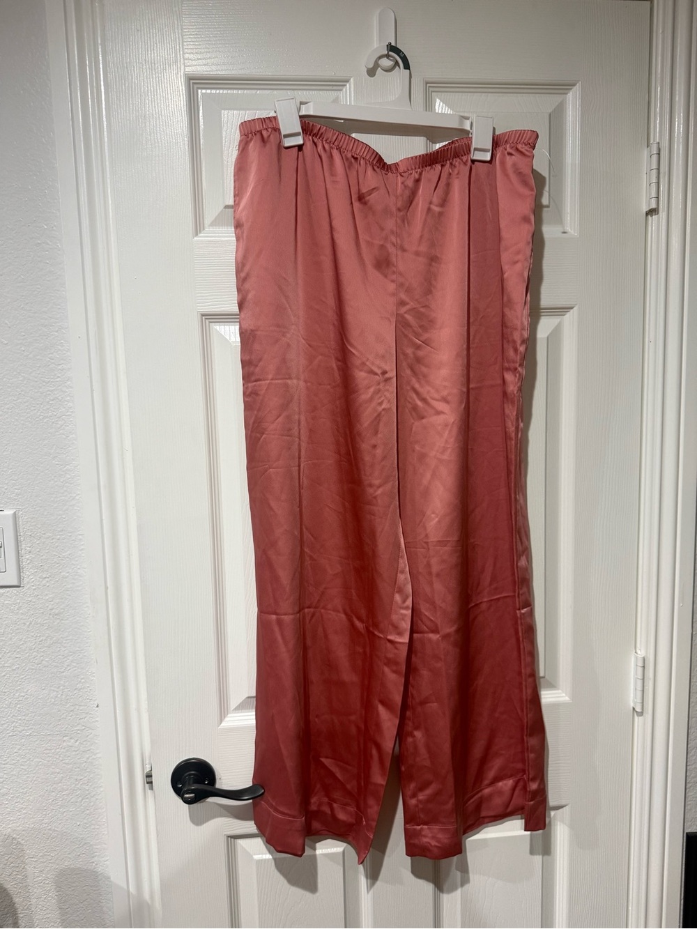 a new day Satin Wide-Leg Pants in Dusty Rose size XL Short NWOT